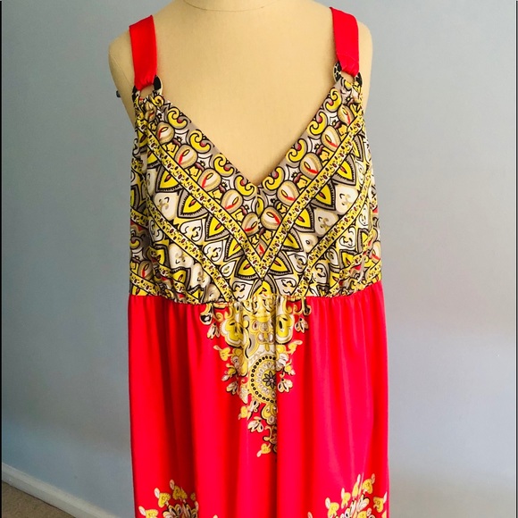 Vintage INC Dress Mandala Stud Tribal Print, Plus Size Modern - Picture 3 of 7